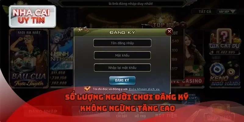 Số lượng người chơi đăng ký không ngừng tăng cao